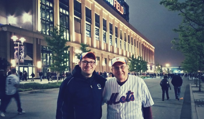 Dad and I after watching the Mets lose to the Yankees.