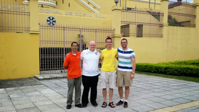 Christian, Stephen, Kyle, and Michael in San Jose, Costa Rica